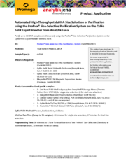 DNA size selection with ProNex & the CyBio FeliX