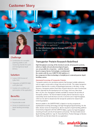 Customer Story Nanion Technologies CyBio FeliX english