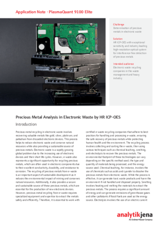 Precious Metal Analysis in Electronic Waste by HR ICP-OES (EN)