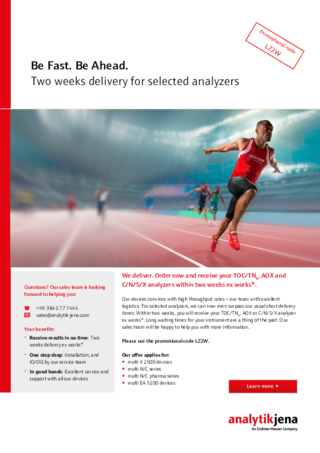 Flyer Take the lead with our delivery times (EN)