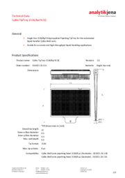 Technical Data Sheet 1536 Tip Tray