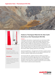 Analysis of Rare Earth Elements in Geological Reference Materials on the PlasmaQuant MS Elite (English) 