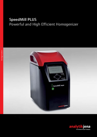 Brochure SpeedMill PLUS – System for highly efficient homogenization (English)