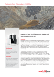 Analysis of Rare Earth Elements in Granite and Sandstone by HR ICP-OES