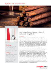 Lead Isotope Ratios in Cigars as an Indicator of Authenticity Using ICP-MS (EN)
