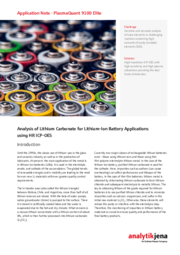 Analysis of Lithium Carbonate for Lithium-Ion Battery Applications using HR ICP-OES (EN)