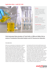 Fully Automated Determination of Total Sulfur in Different Edible Oils by means of Combustion Elemental Analysis and UV-Fluorescence Detection