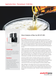 Direct Analysis of Beer by HR ICP-OES (EN)