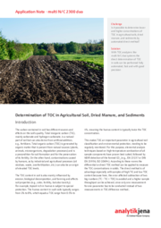 Determination of TOC in Agricultural Soil, Dried Manure, and Sediments (EN)