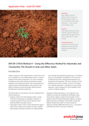 DIN EN 15936 Method A – Using the Difference Method for Automatic and Trustworthy TOC Results in Soils and Other Solids (EN)