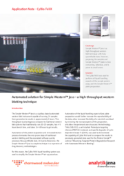 Automated solution for Simple Western™ Jess - a high-throughput western blotting technique (EN)