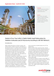 Analysis of Low Trace Sulfur in Highly Volatile Liquid Hydrocarbons by Oxidative Combustion and UV Fluorescence According to UOP 987 Method A (EN)