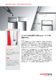 Achieving Lowest Detection Limits Using the PlasmaQuant MS Elite S (Japanese)